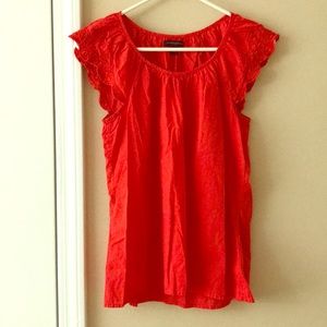 Bright red summer blouse